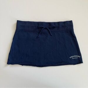 NWOT Abercrombie & Fitch navy terry casual athletic skirt